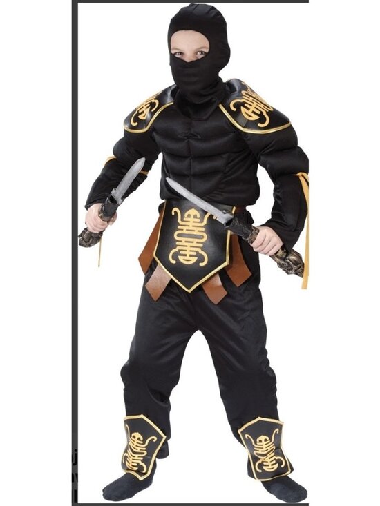 Spirit Other - Ninja Warrior Muscle Child Costume Funworld 8700 Boys Size Small (4-6) Halloween